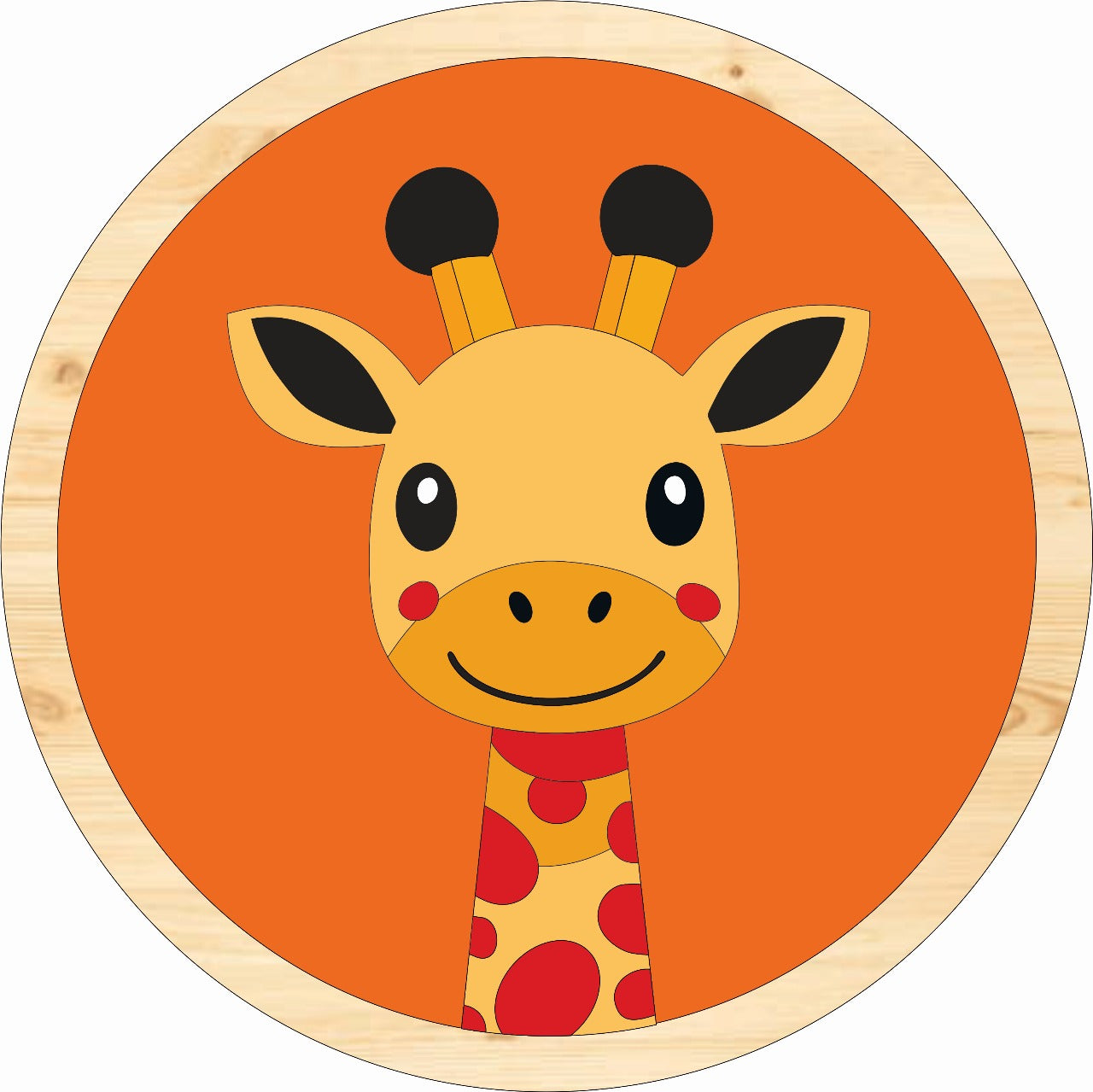 Colourful Giraffe - Wooden Beads Display