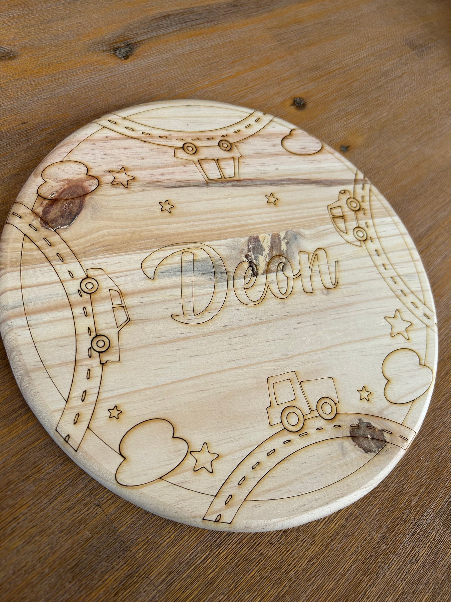 Personalised Blue Car Track