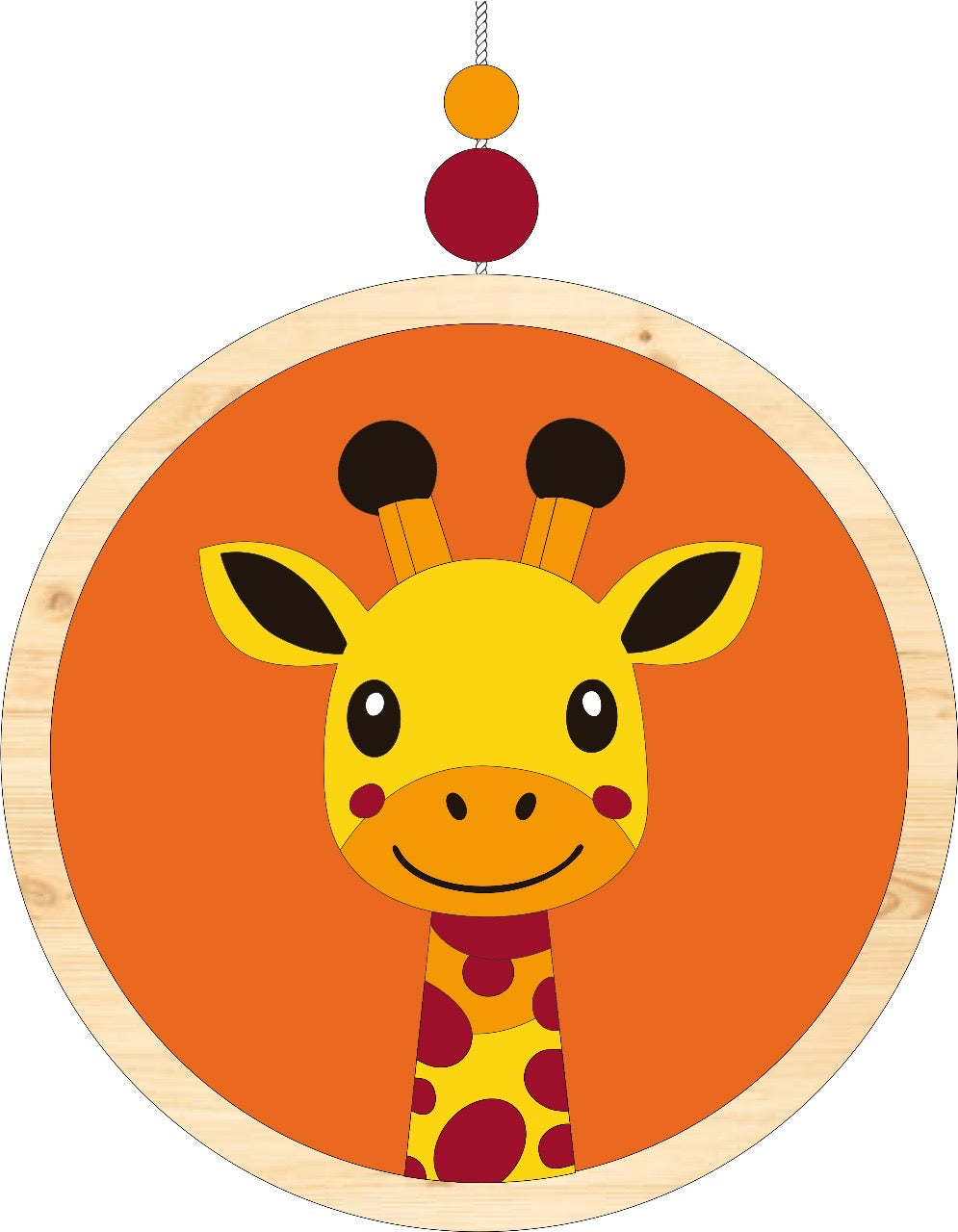 Colourful Orange Giraffe