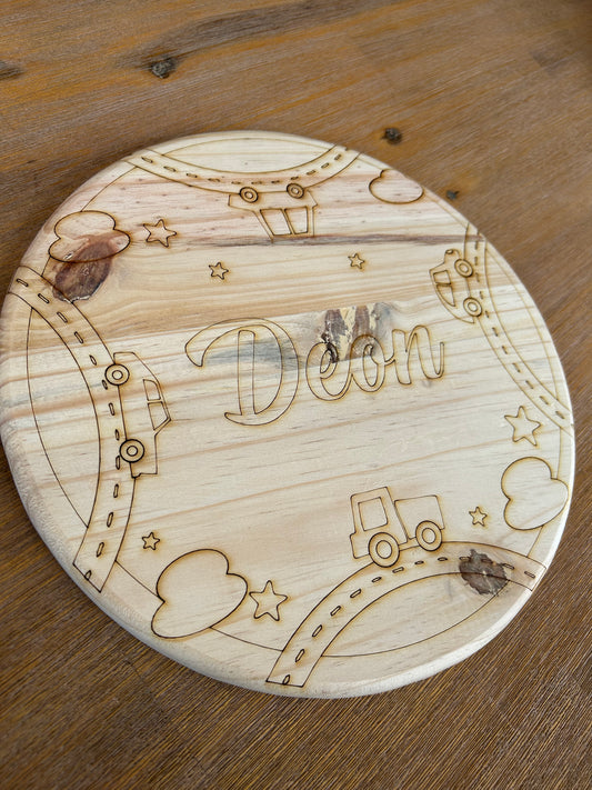 Personalised Blue Car Track