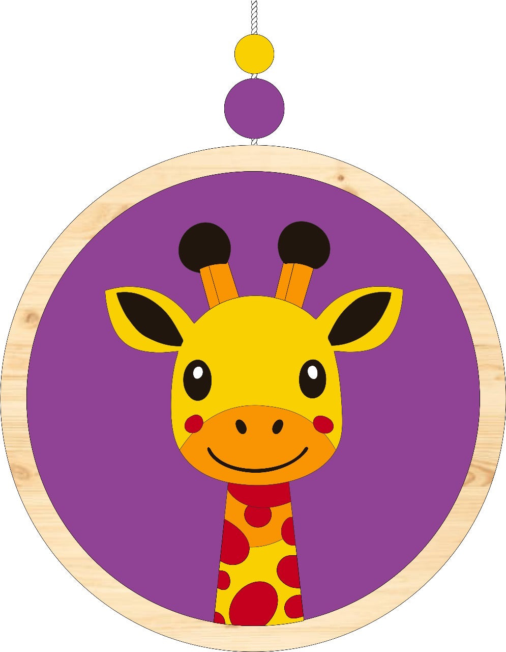 Colourful Purple Giraffe