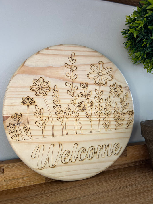 Welcome Floral Touch of Green