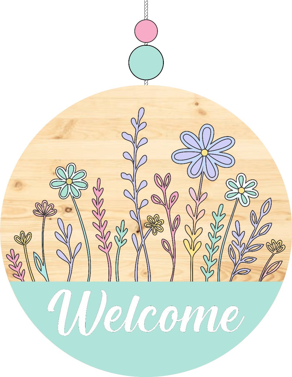 Welcome Floral Touch of Green