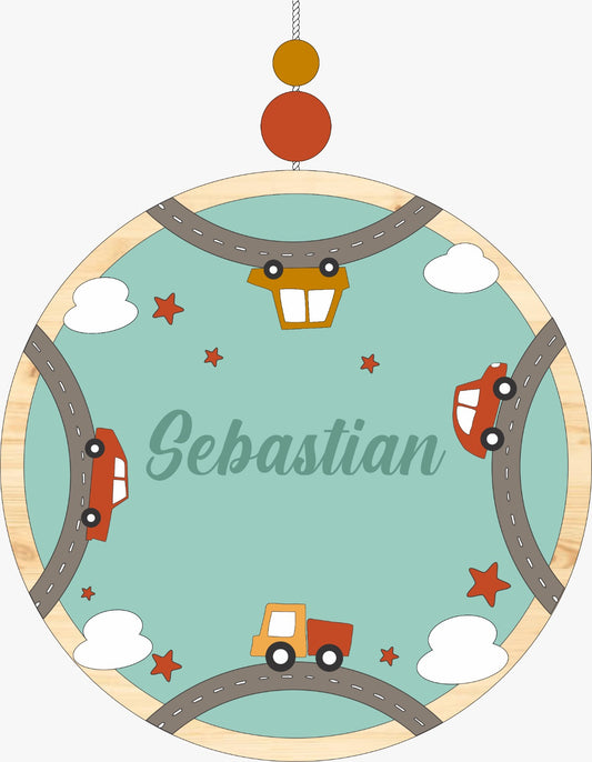 Personalised Mint Green Car Track